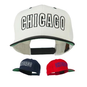 Chicago Embroidered Flat Bill Cap
