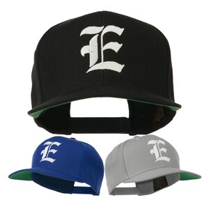 Old English E Embroidered Flat Bill Cap