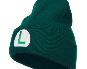 Mario Luigi Wario Waluigi Embroidered Long Beanie