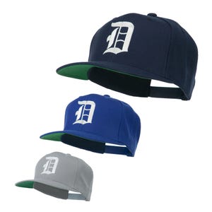 Old English D Embroidered Flat Bill Cap