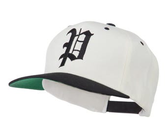 Old English P Embroidered Flat Bill Cap