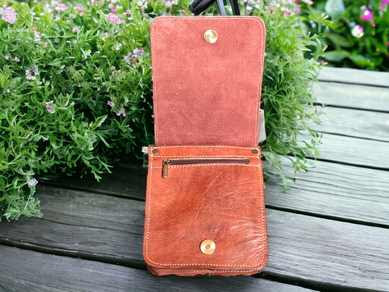 Leather Slim Bifold Wallet, Leather Crossbody Bag, Leather Belt