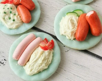 dollhouse food Barbie food: Russian cheesecakes Syrniki ag doll food Barbie accessories monster high