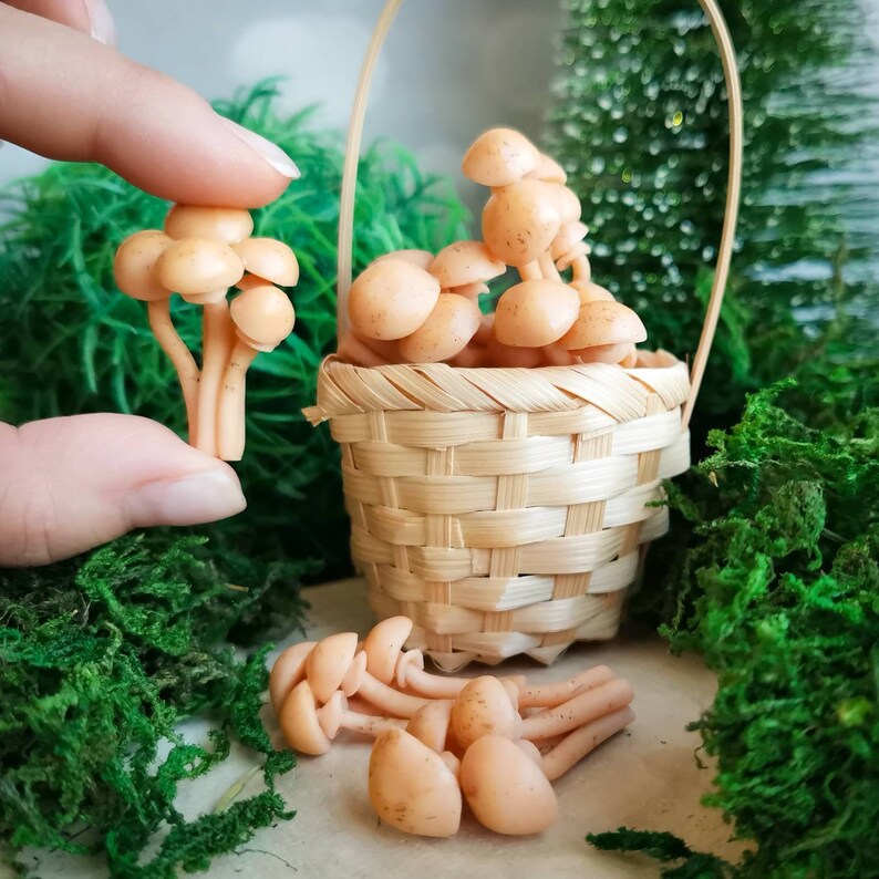 Mushroom miniature 16 pcs set. Bulk fairy garden accessories Etsy