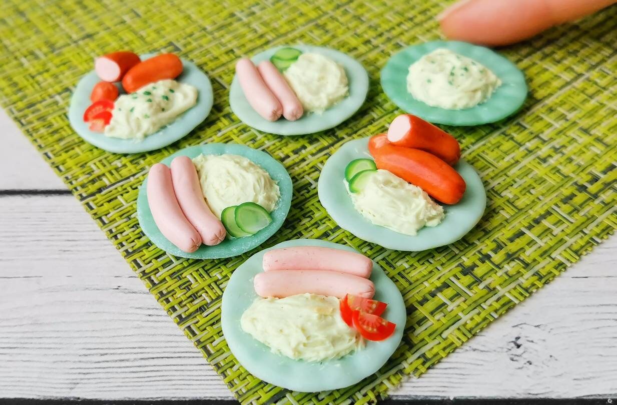 Barbie Food Plate With Mashed Potatoes and Sausages Ag Doll | Etsy