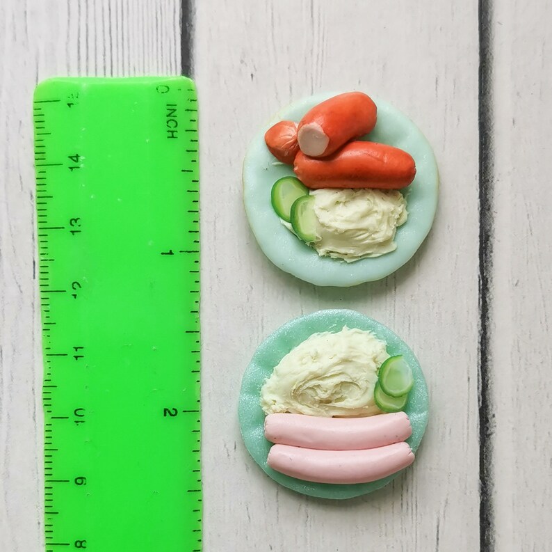 Barbie Food Plate With Mashed Potatoes and Sausages Ag Doll | Etsy