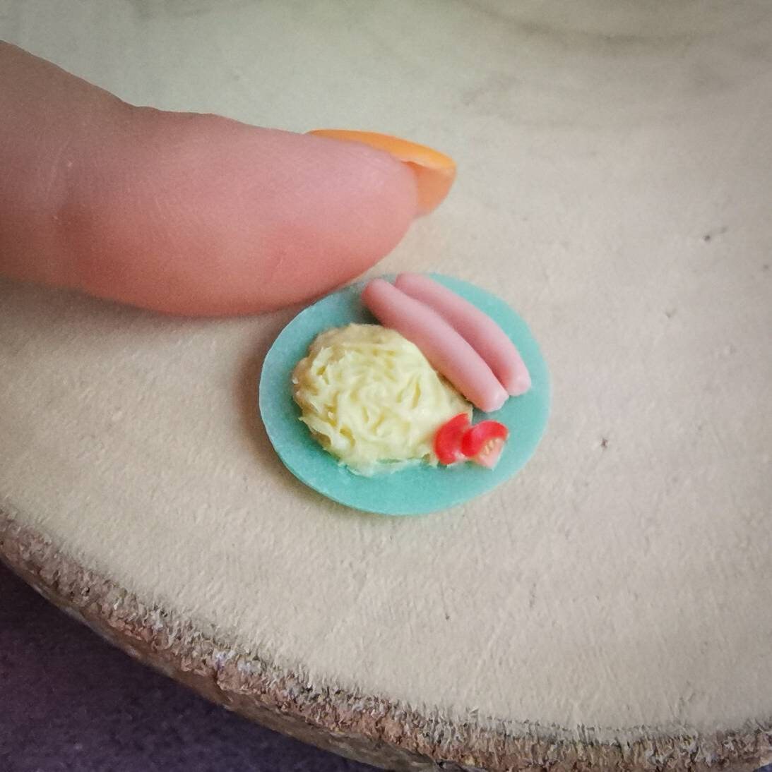 Barbie Food Plate With Mashed Potatoes and Sausages Ag Doll | Etsy