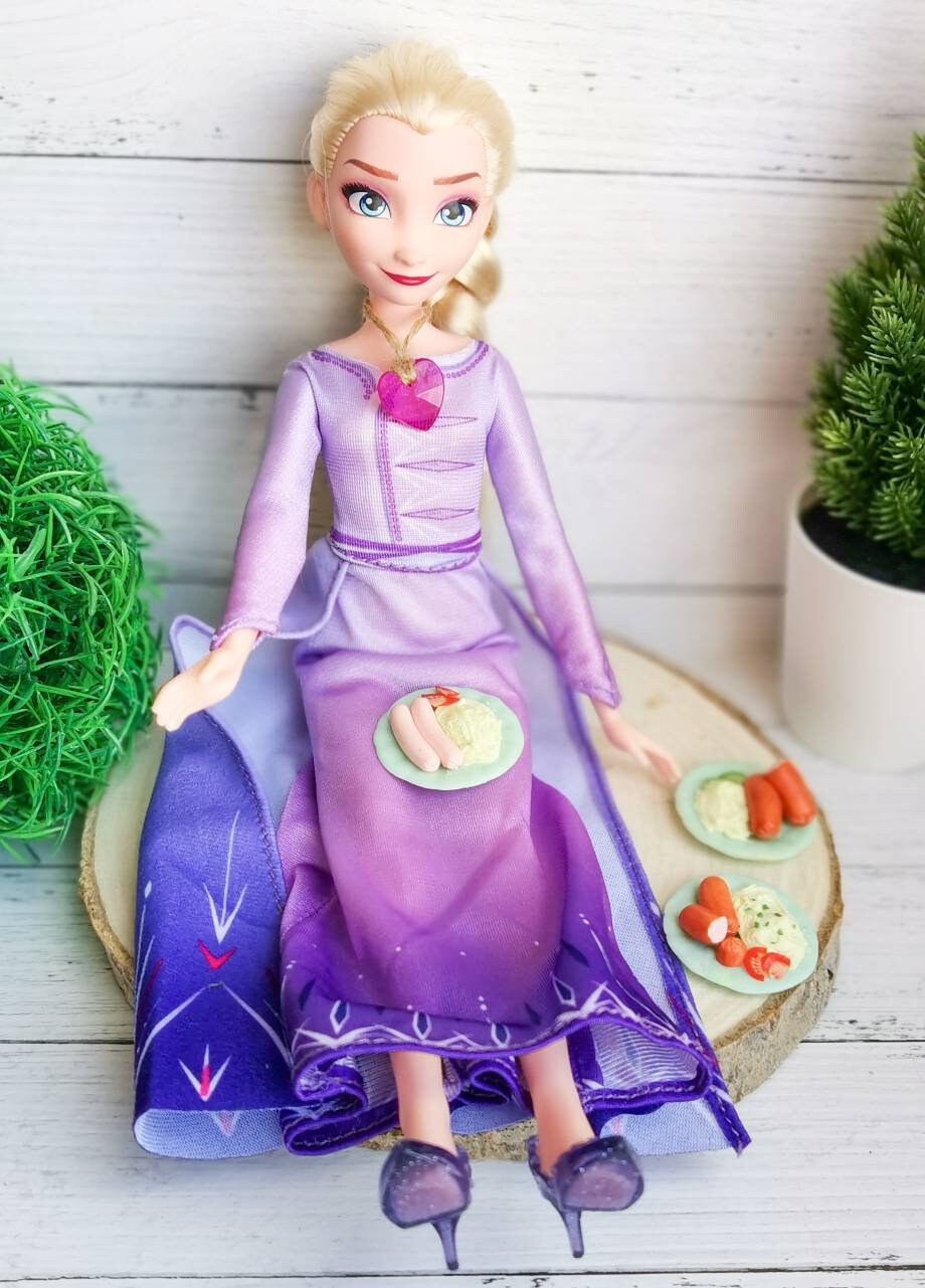 Barbie Food Plate With Mashed Potatoes and Sausages Ag Doll | Etsy