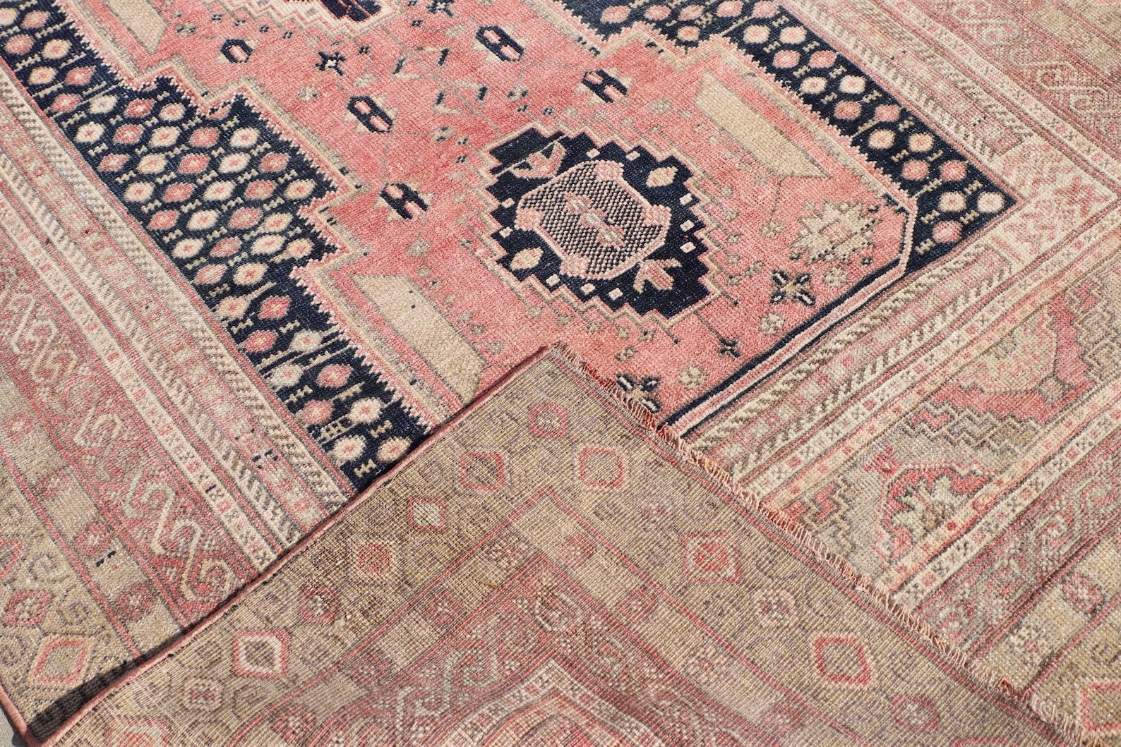 Pink Oushak Rug Alfombra Turca Alfombra de zona vintage Etsy