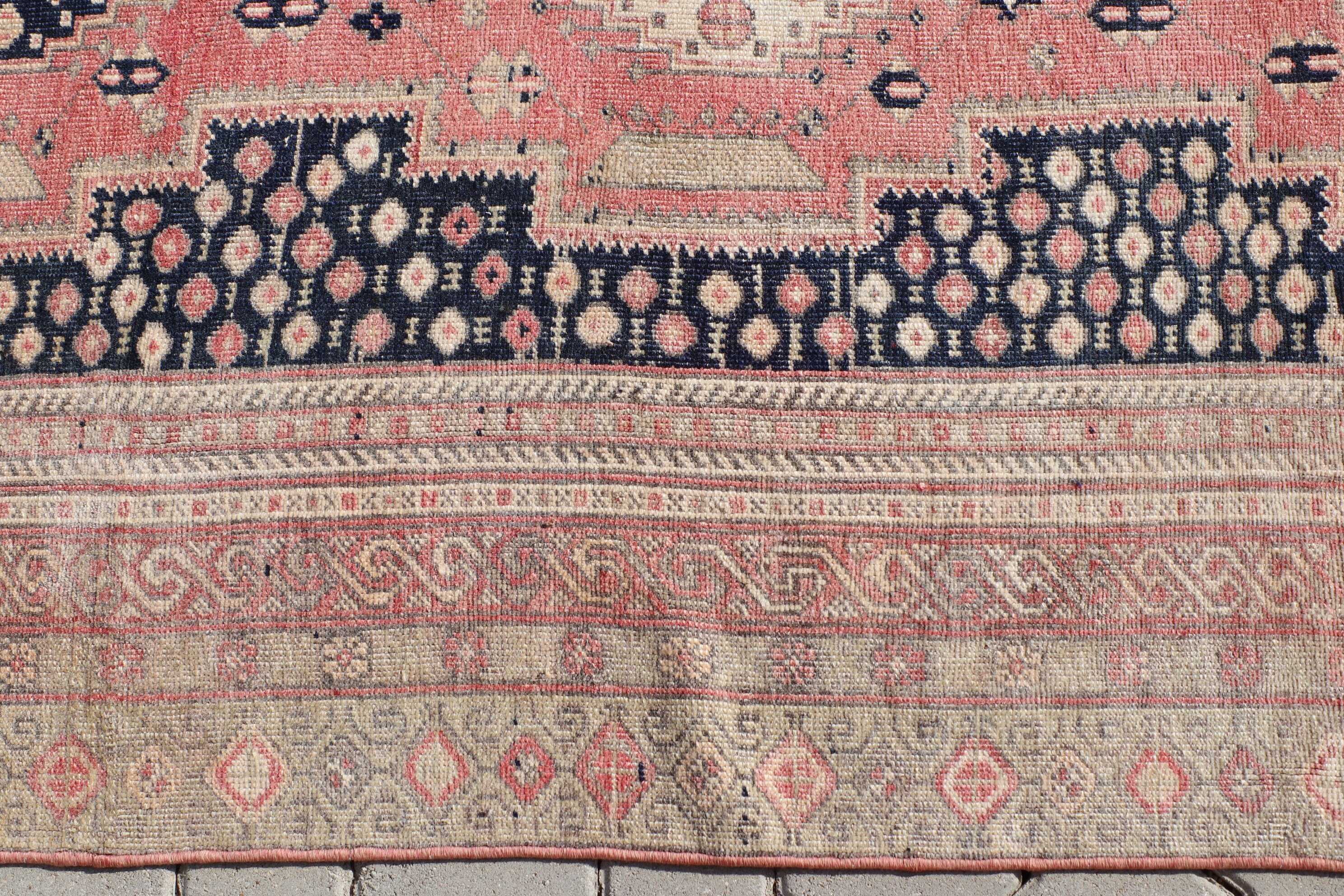 Pink Oushak Rug Alfombra Turca Alfombra de zona vintage Etsy