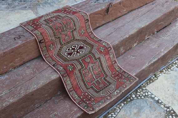 Small Turkish Rug Small Entry Rug Small Rug Small Oriental Rug 1.5x3.2 ft Doormat Small Oushak Rug Small Vintage Rug