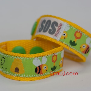 SOS bracelet / emergency bracelet for children, bees