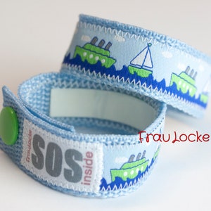 SOS bracelet / emergency bracelet for children, ships