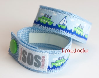 SOS bracelet / emergency bracelet for children, ships