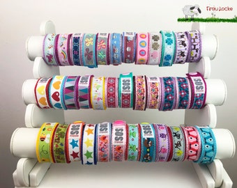 SOS bracelet / emergency bracelet, various designs, for girls