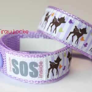 SOS bracelet / emergency bracelet for children, deer
