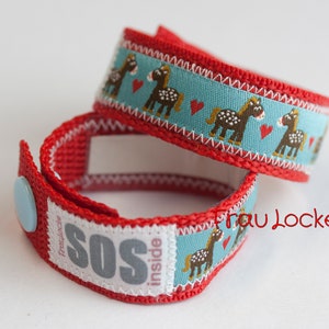 SOS-Armband / Notfallarmband für Kinder, Ponys