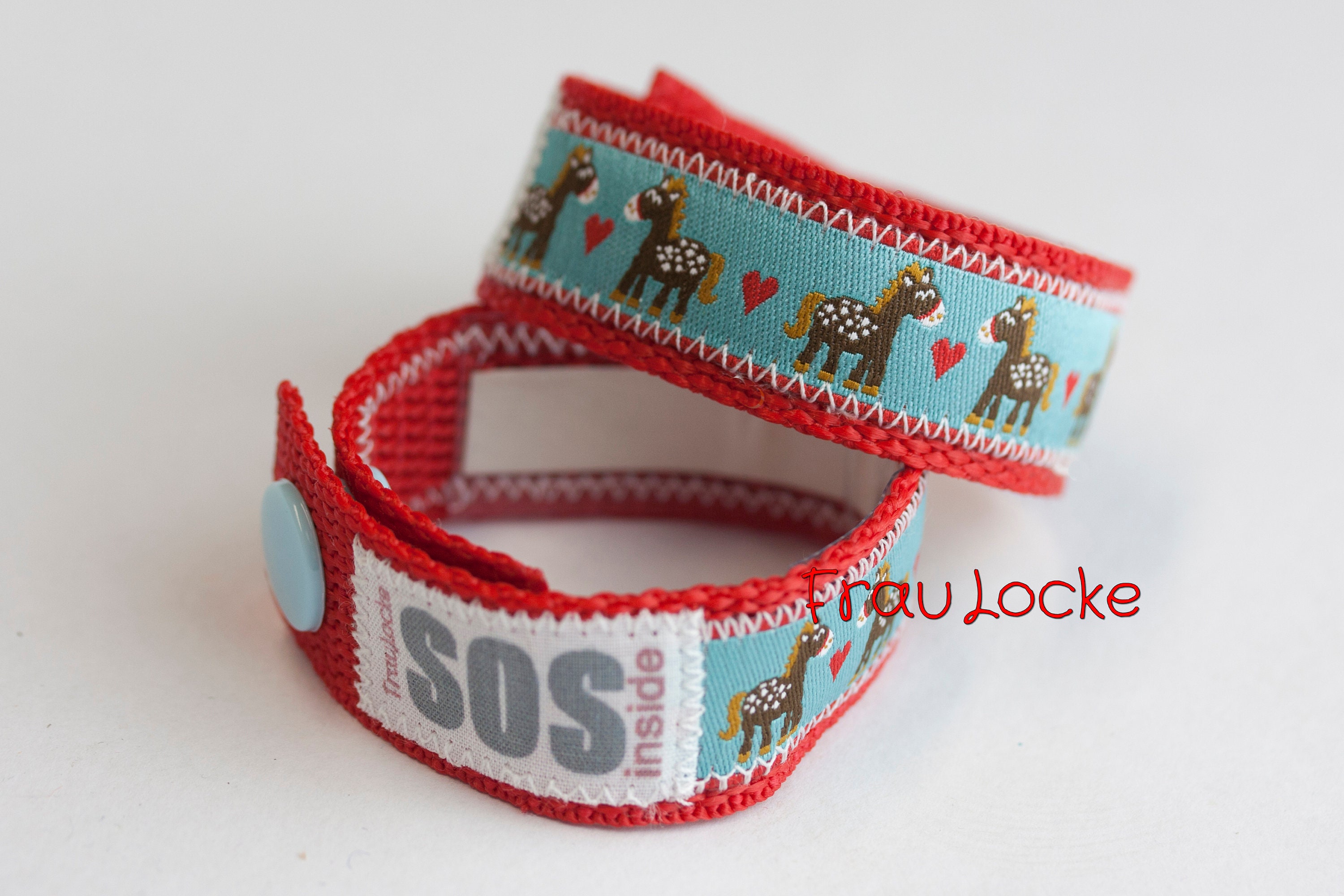 SOS bracelet / emergency bracelet for children, ponies