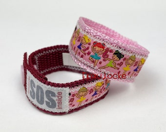 SOS bracelet / emergency bracelet for children, ballerina
