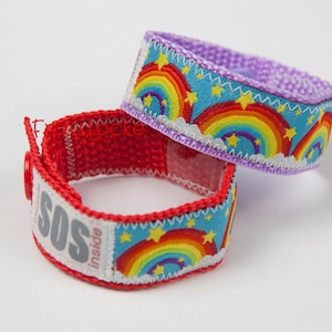 SOS-Armband / Notfallarmband für Kinder, Regenbogen