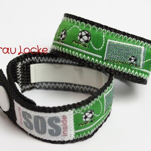 SOS bracelet / emergency bracelet for children, football field