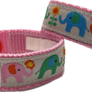 Braccialetto SOS / braccialetto di emergenza per bambini, elefanti colorati