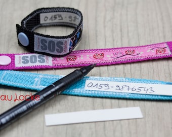 Replacement strips for SOS bracelet / emergency bracelet