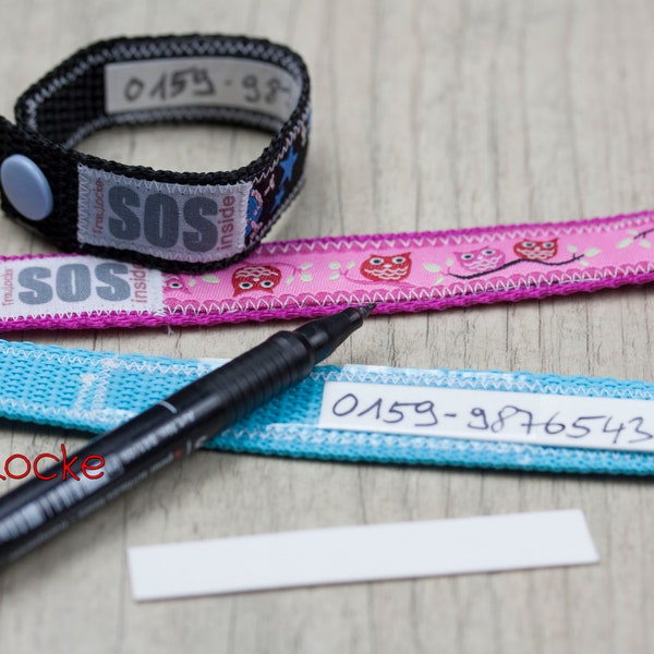 Replacement strips for SOS bracelet / emergency bracelet
