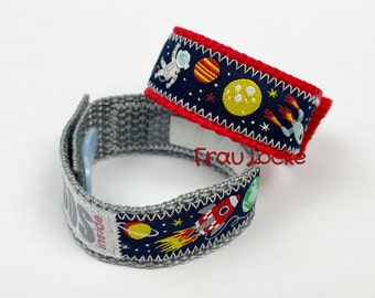 SOS bracelet / emergency bracelet for children, space