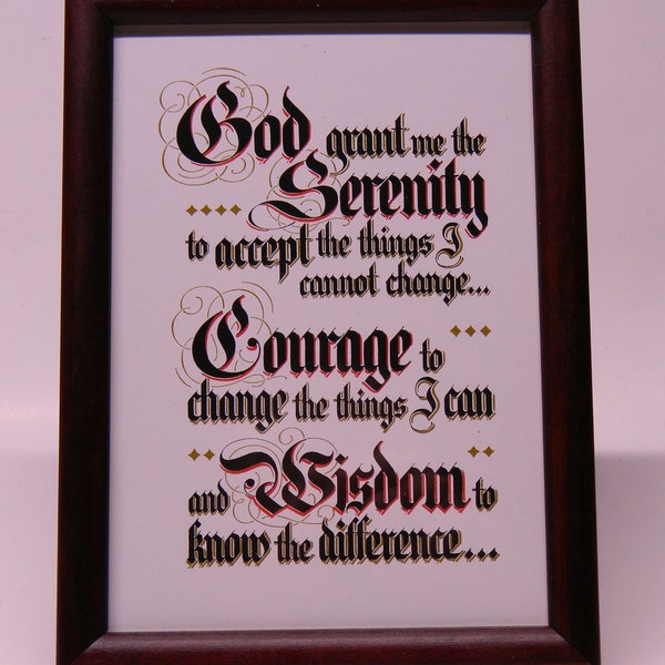 Serenity Prayer - framed