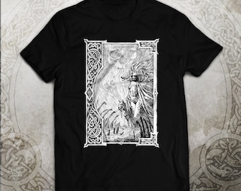 HEL and GARM Men&#39;s T-shirt VIKING Norse Pagan Black Celtic Viking Gods Mythology