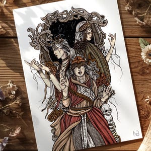 Stampa artistica delle Norne / Decorazione murale pagana