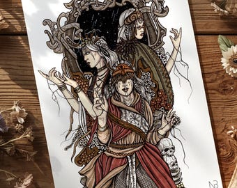 Norns Art Print | Pagan wall decor