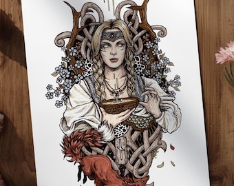 Sigyn art print | Pagan goddess from Norse mythology