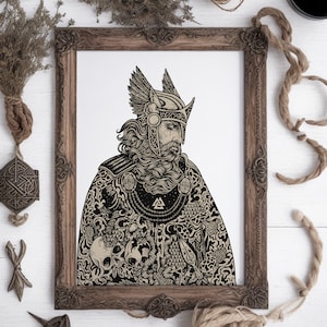 Odin | Hand signed print | Norse Gods collection