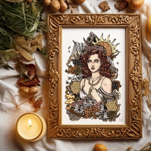 Litha art print | Midsummer | Summer solstice art