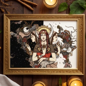 Brigid art print | Celtic Gods gift