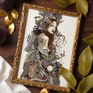 Gaia art print| Mother Earth | Greek mythology gift