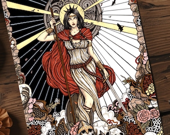 Morrigan Celtic Goddess Art Print | War, Fate, Protection Wall Decor