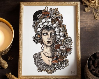 Hel | Hand signed print | Norse Gods collection