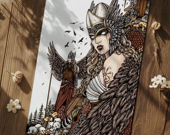 Valkyries art print | Norse mythology | Viking gift