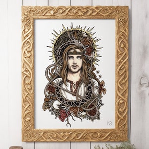 Baldur | Baldr Balder Hand signed print | Norse mythology