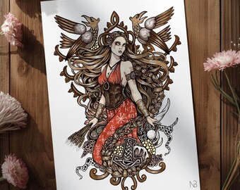 Sif | Pagan art print | Norse mythology gift