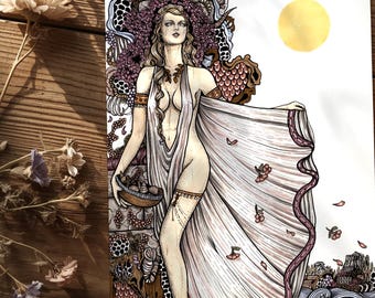 Aphrodite Art Print | Greek Goddess of Love and Beauty wall decor