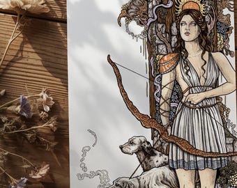 Artemis print | Greek mythology gift