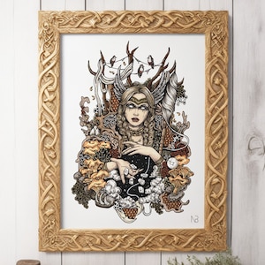 Frigg / Stampa autografata / Regalo di mitologia norrena