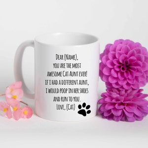 Cat Aunt Mug, Cat Aunt Gift, Gift for Cat Aunt, Cat Owner Gift, Funny Cat Mug