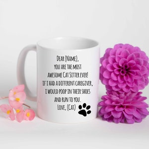 Cat Sitter Mug, Cat Owner Gift, Gift for Cat Caregiver, Gift for Cat Sitter