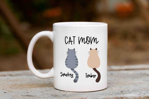 Funny Cat Mom Mug, Cat Butts Mug, Gift for Cat Mom, Cat Mom Gifts, Custom Cat Mug, Personalized Cat Mug