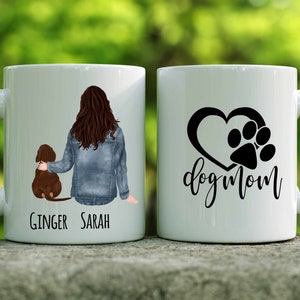 Dachshund Gift Mug, Weiner Dog Owner, Personalized Gift for Dog Lovers, Custom Dog Mom Coffee Mug, Gift for Wife Girlfriend Mother Friend